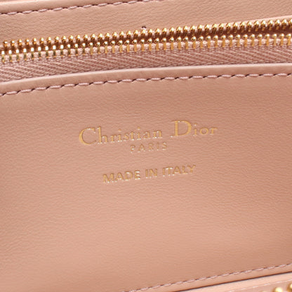 MISS CARO VOYAGEUR ハートカナージュ ラウンドファスナー長財布 ラムスキン ピンク クリスチャンディオール 財布・小物 Christian Dior