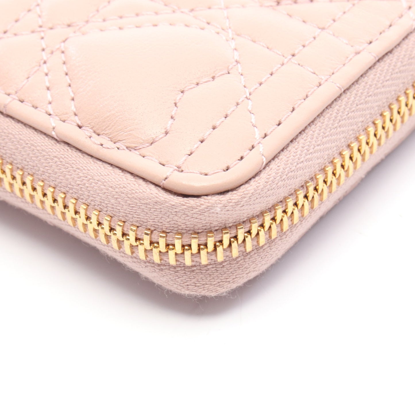 MISS CARO VOYAGEUR ハートカナージュ ラウンドファスナー長財布 ラムスキン ピンク クリスチャンディオール 財布・小物 Christian Dior