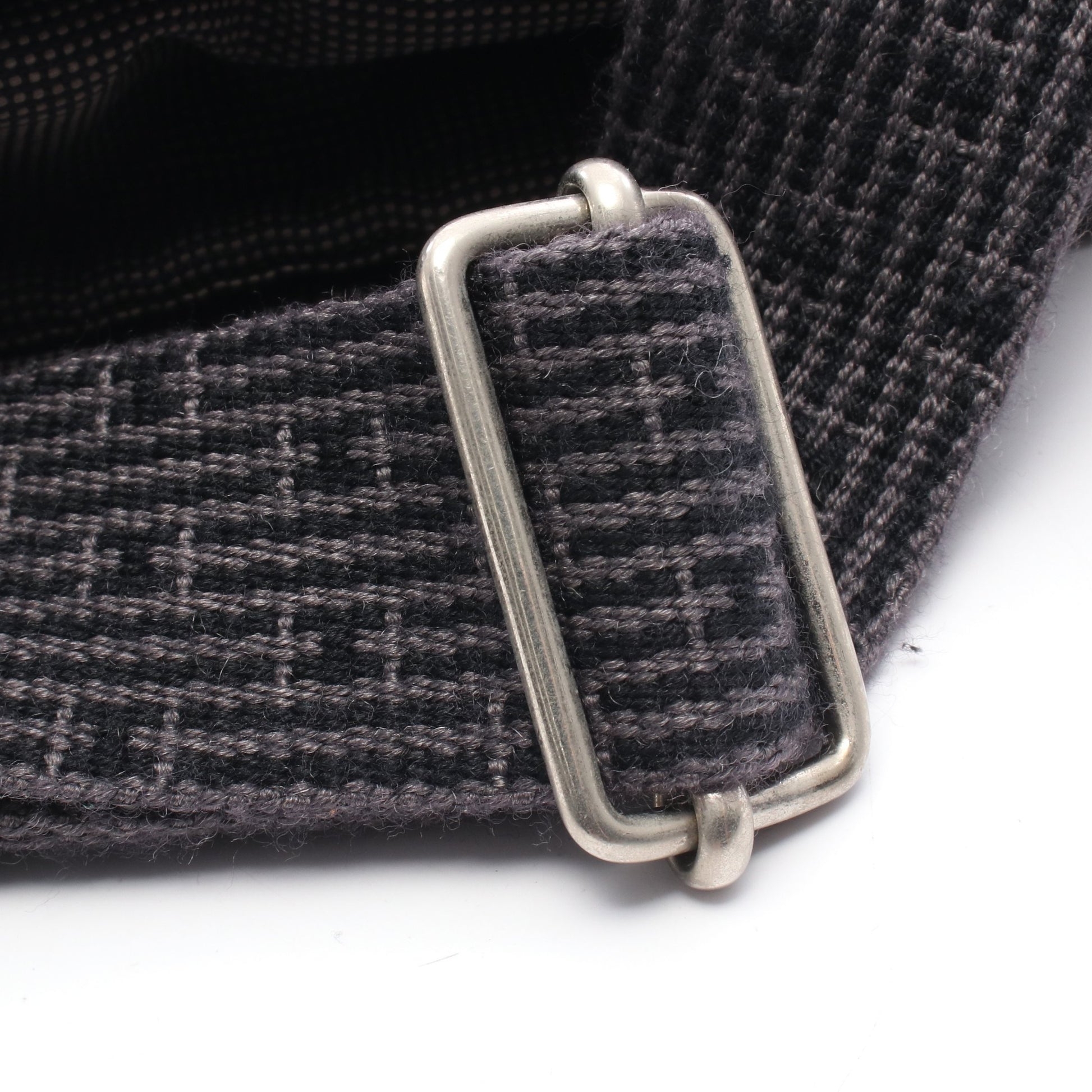 エールライン バサスMM ショルダーバッグ キャンバス グレー シルバー金具 エルメス バッグ HERMES
