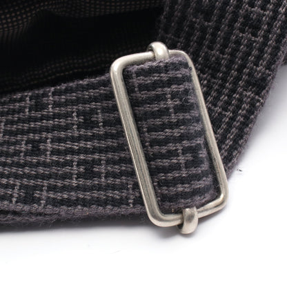 エールライン バサスMM ショルダーバッグ キャンバス グレー シルバー金具 エルメス バッグ HERMES