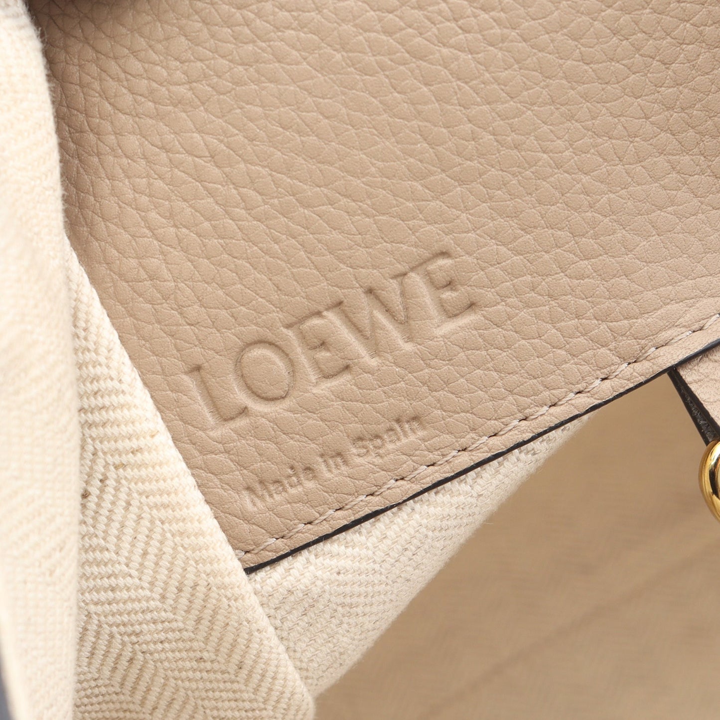 ハンモックバッグ スモール WAY ハンドバッグ レザー グレーベージュ ロエベ バッグ LOEWE