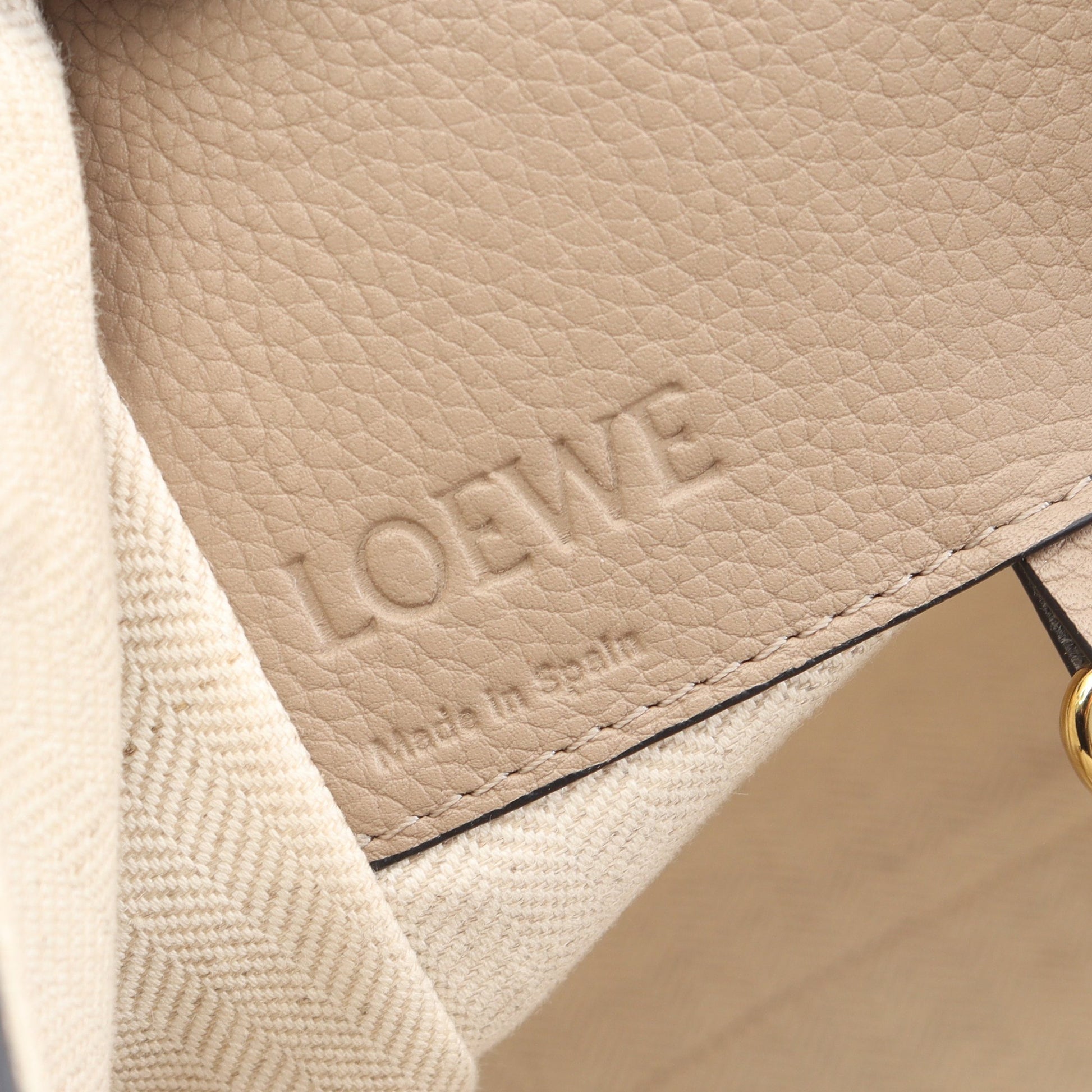 ハンモックバッグ スモール WAY ハンドバッグ レザー グレーベージュ ロエベ バッグ LOEWE