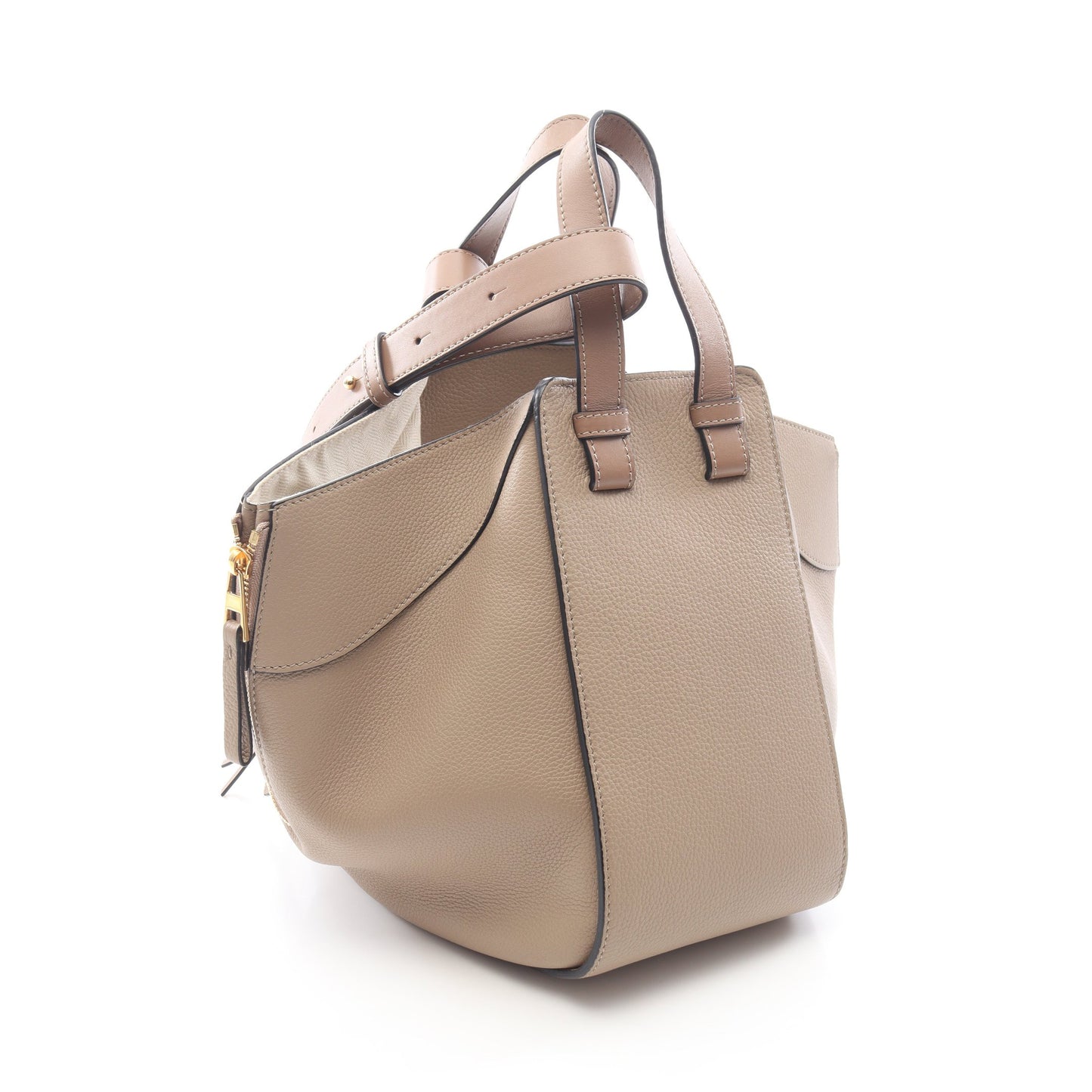 ハンモックバッグ スモール WAY ハンドバッグ レザー グレーベージュ ロエベ バッグ LOEWE