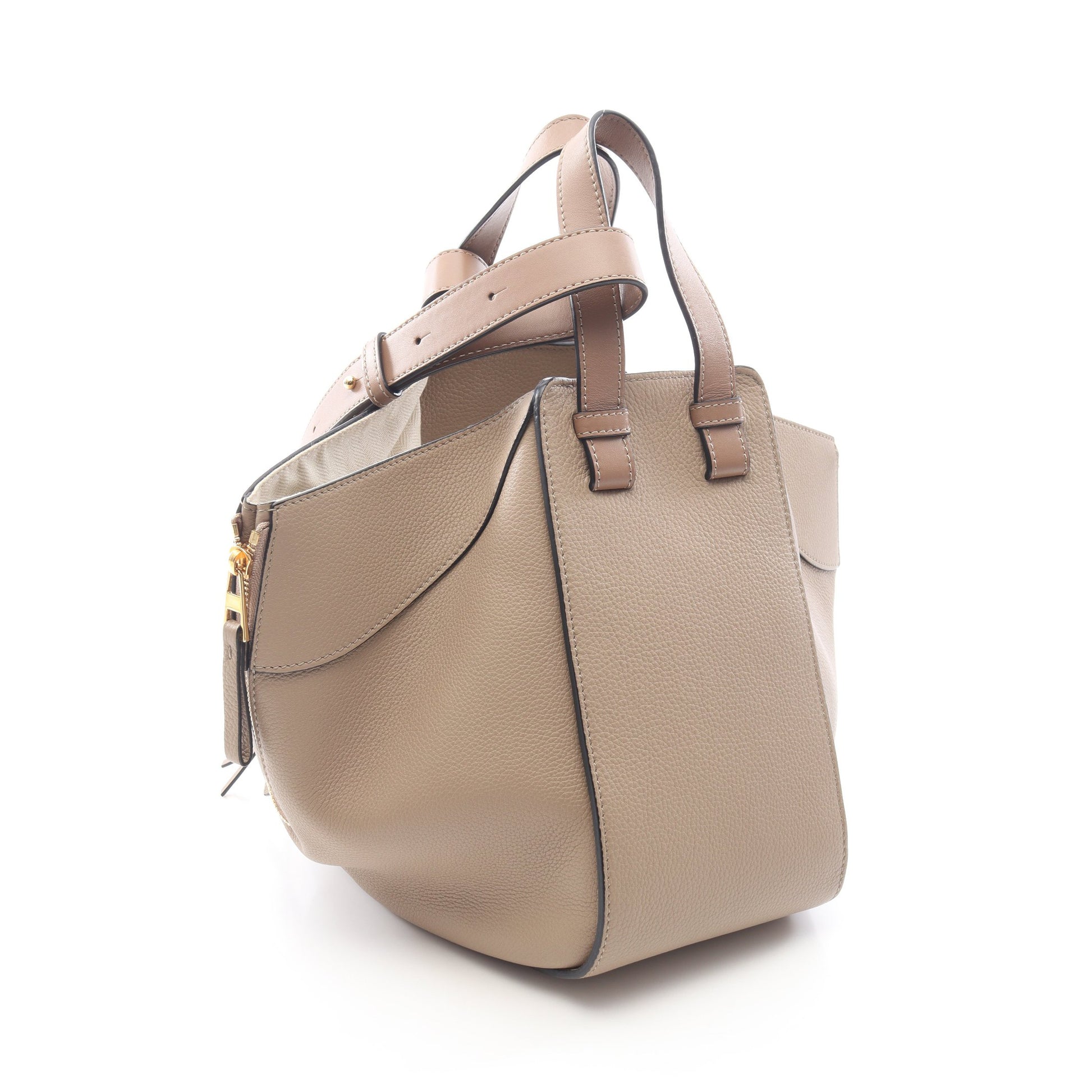 ハンモックバッグ スモール WAY ハンドバッグ レザー グレーベージュ ロエベ バッグ LOEWE