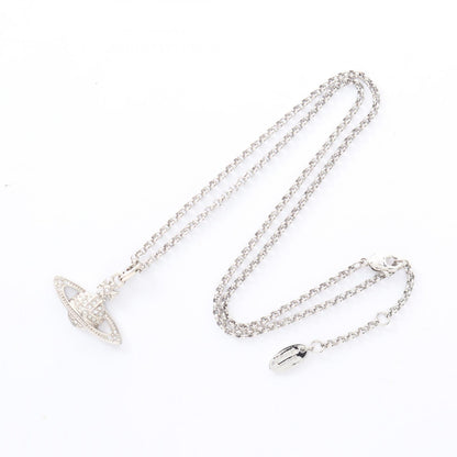 ミニ バス レリーフ ネックレス ステンレススチール ラインストーン シルバー クリア ヴィヴィアンウエストウッド アクセサリー Vivienne Westwood