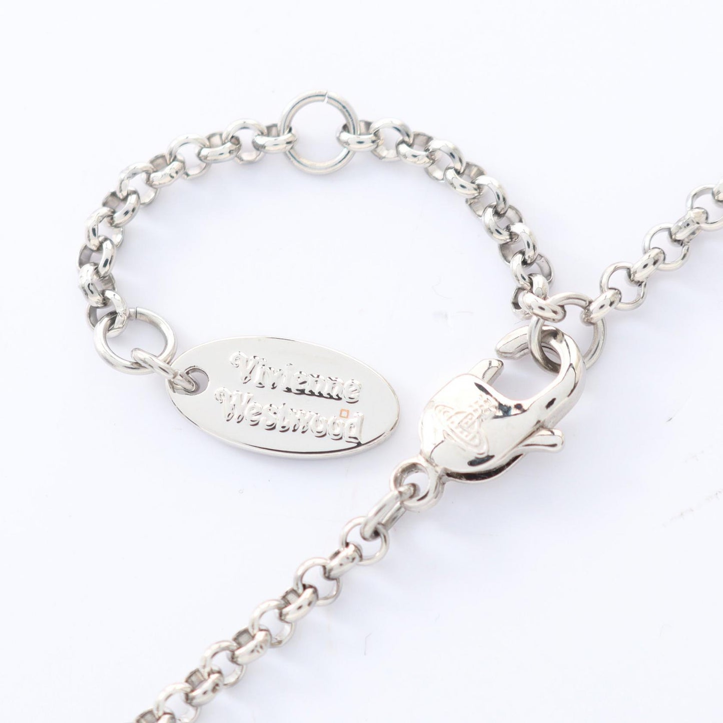 ミニ バス レリーフ ネックレス ステンレススチール ラインストーン シルバー クリア ヴィヴィアンウエストウッド アクセサリー Vivienne Westwood