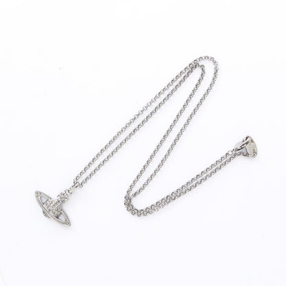 ミニ バス レリーフ オーブ ネックレス ステンレススチール ラインストーン シルバー クリア ヴィヴィアンウエストウッド アクセサリー Vivienne Westwood