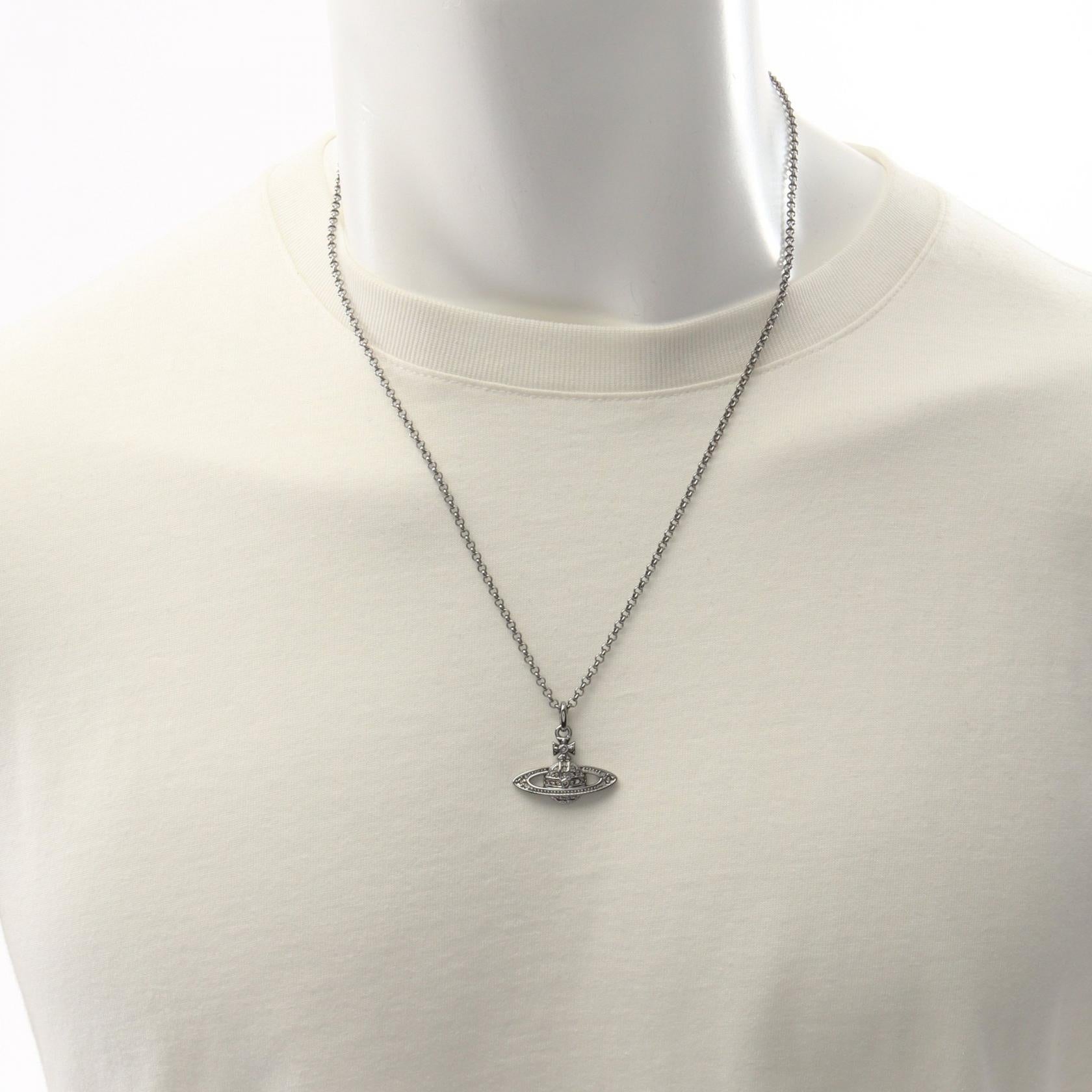 ミニ バス レリーフ オーブ ネックレス ステンレススチール ラインストーン シルバー クリア ヴィヴィアンウエストウッド アクセサリー Vivienne Westwood