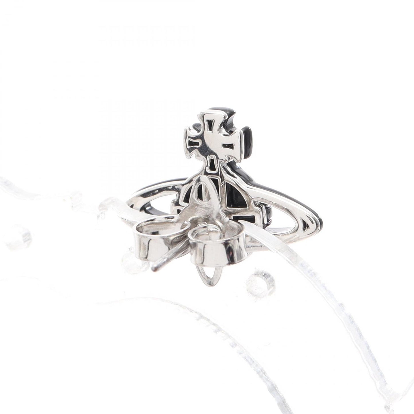 SUZON 片耳用 ピアス ステンレススチール ブラック シルバー ヴィヴィアンウエストウッド アクセサリー Vivienne Westwood