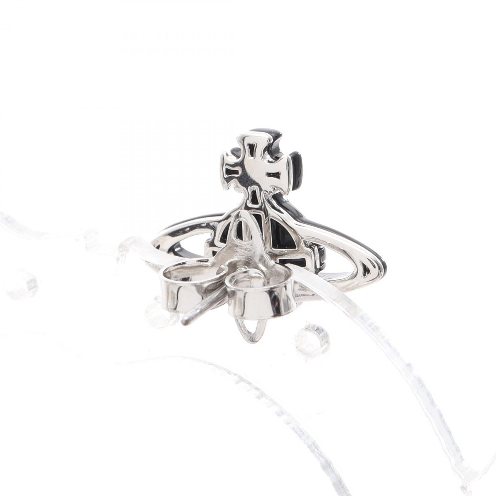 SUZON 片耳用 ピアス ステンレススチール ブラック シルバー ヴィヴィアンウエストウッド アクセサリー Vivienne Westwood