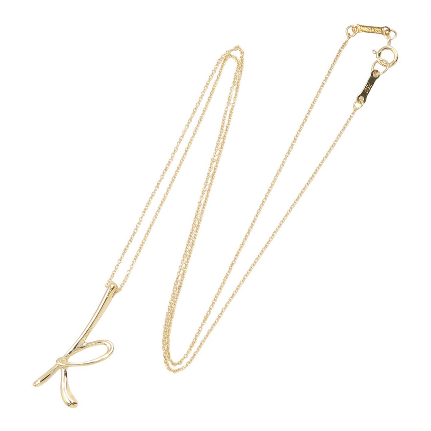 イニシャルK レター ネックレス ネックレス K18YG イエローゴールド ティファニー アクセサリー TIFFANY & Co.