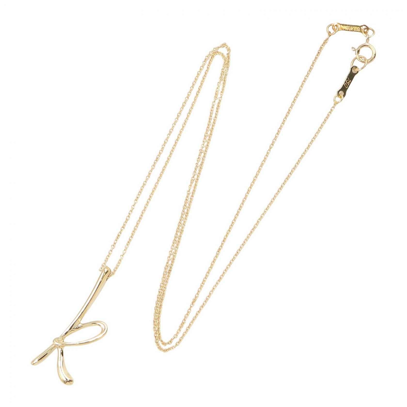 イニシャルK レター ネックレス ネックレス K18YG イエローゴールド ティファニー アクセサリー TIFFANY & Co.