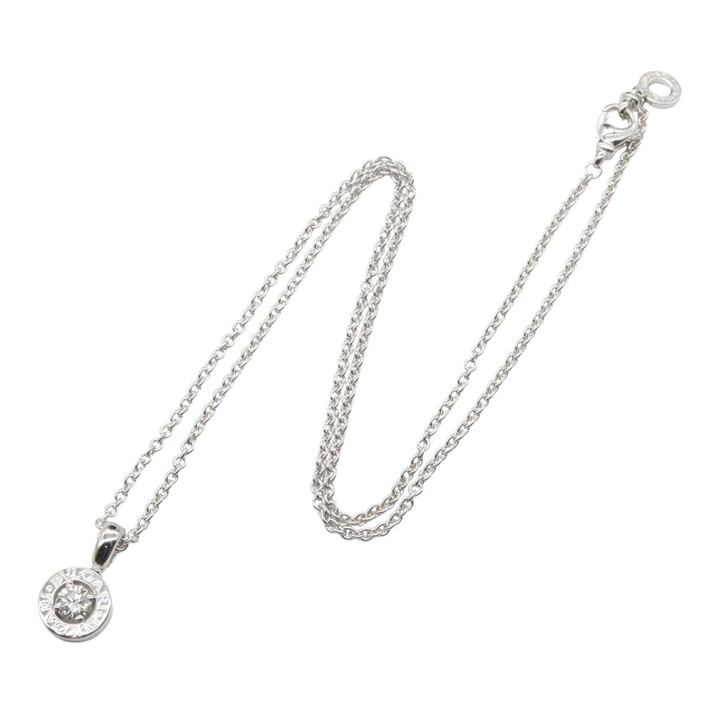 ブルガリ ブルガリ 1PD ネックレス ネックレス K18WG ダイヤモンド ホワイトゴールド クリア ブルガリ アクセサリー BVLGARI