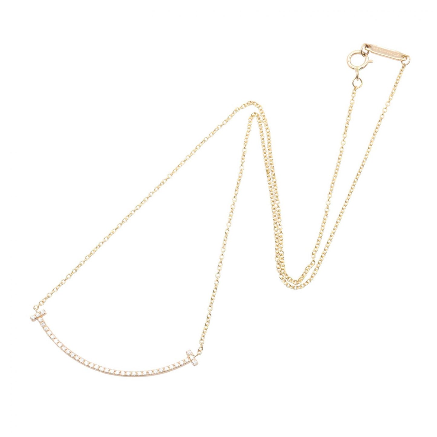 Tスマイルスモール ダイヤ ネックレス ネックレス K18PG ダイヤモンド ピンクゴールド クリア ティファニー アクセサリー TIFFANY & Co.