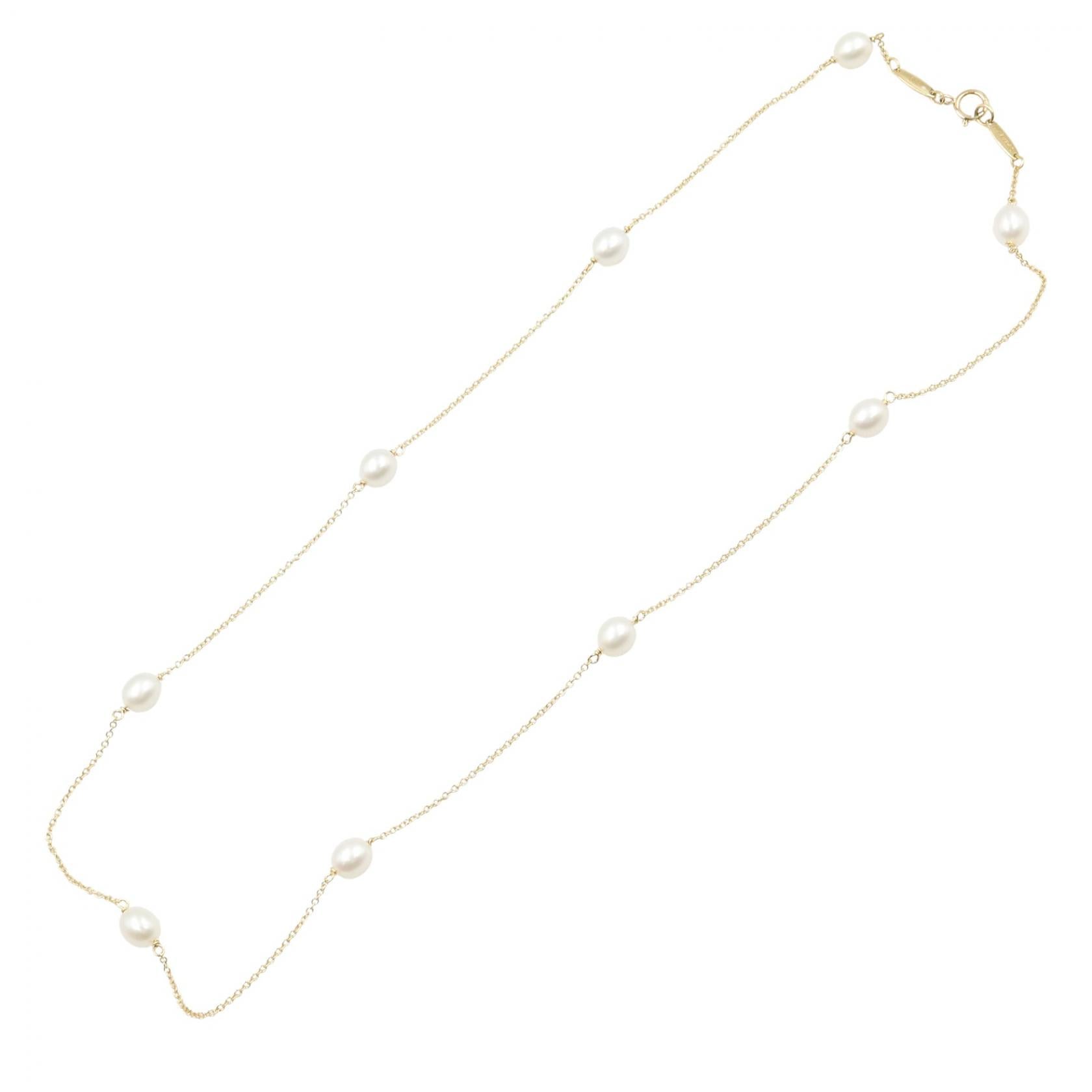 パール ネックレス ネックレス K18YG パール イエローゴールド ホワイト ティファニー アクセサリー TIFFANY & Co.