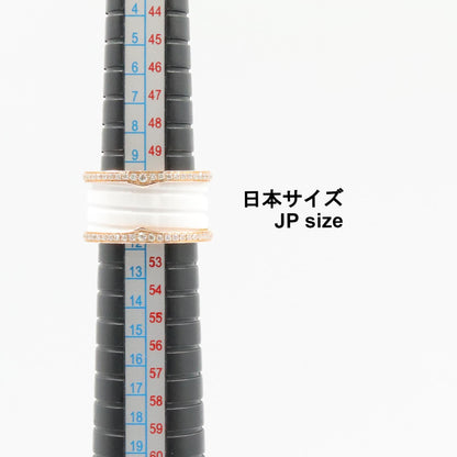B-zero1 ビーゼロワン 4バンド セラミック ダイヤ リング リング 指輪 K18PG セラミック ダイヤモンド ピンクゴールド ホワイト クリア ブルガリ アクセサリー BVLGARI