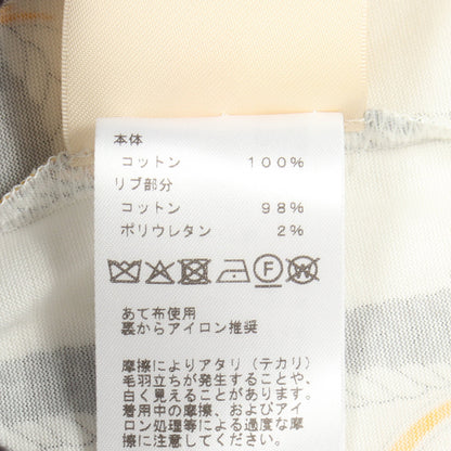 パルフロワリミックス 半袖Tシャツ コットン ホワイト グレー イエロー エルメス