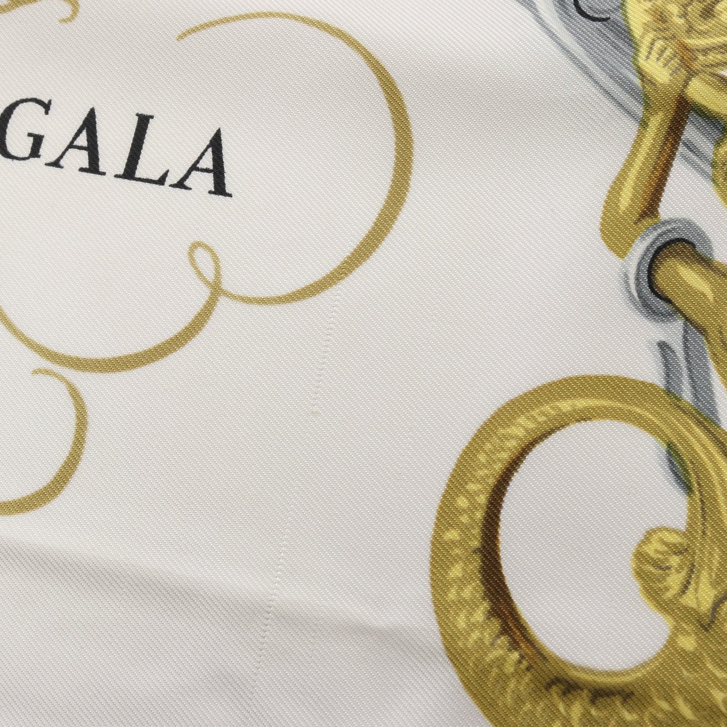カレ90 BRIDES de GALA スカーフ シルク ピンク アイボリー グレー エルメス