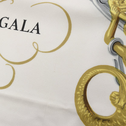 カレ90 BRIDES de GALA スカーフ シルク ピンク アイボリー グレー エルメス