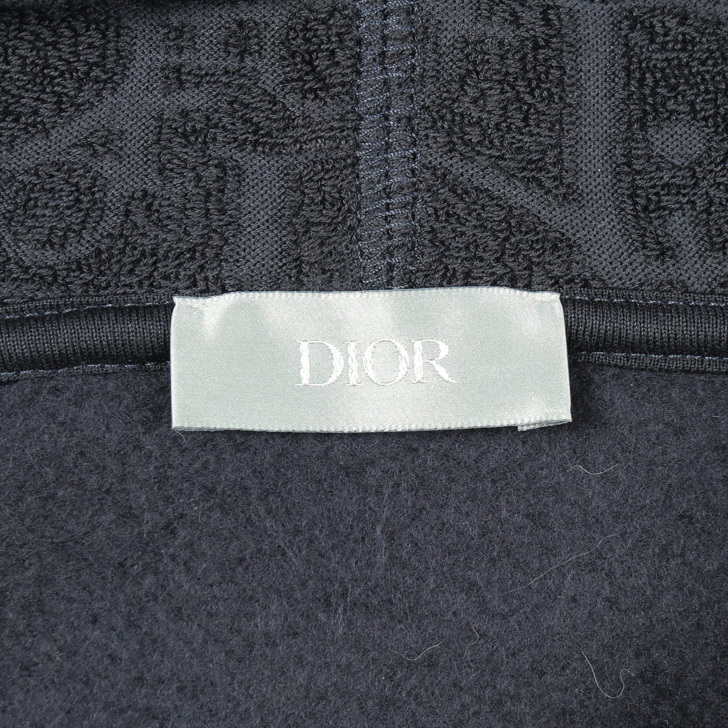 オブリーク ジャガード プルオーバーパーカー コットン ネイビー ディオール トップス DIOR