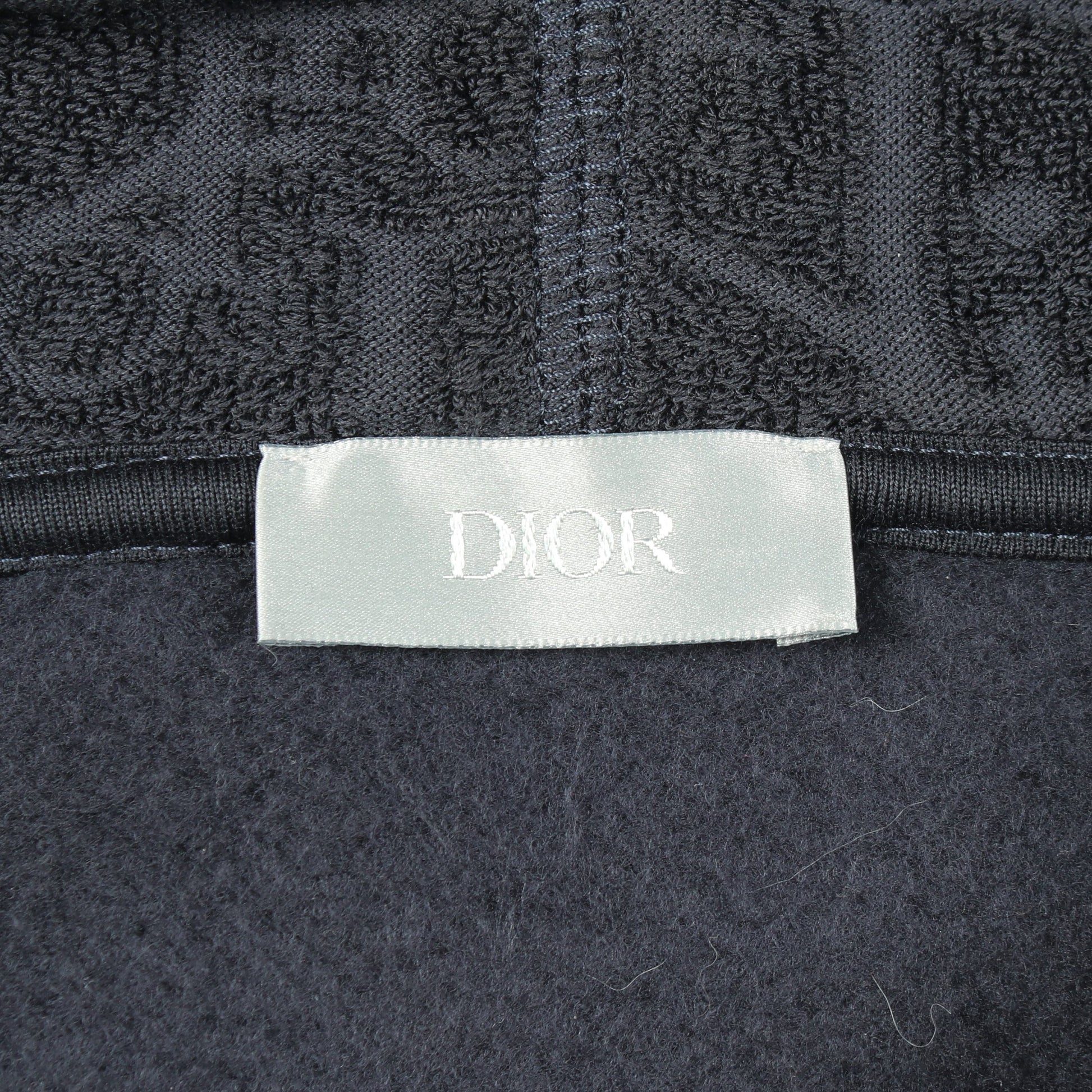 オブリーク ジャガード プルオーバーパーカー コットン ネイビー ディオール トップス DIOR