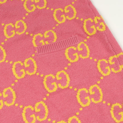GGジャガード ニットワンピース ウール ピンク イエロー グッチ ワンピース GUCCI