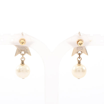ココマーク スター ピアス GP フェイクパール ゴールド オフホワイト A17C シャネル アクセサリー CHANEL