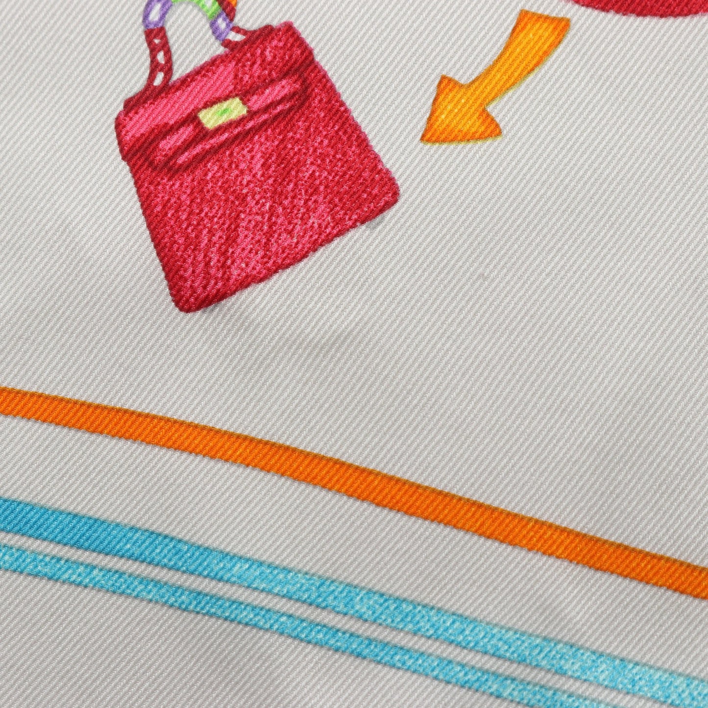 カレ70 Funny Ice Cream スカーフ シルク ライトグレー マルチカラー エルメス 財布・小物 HERMES