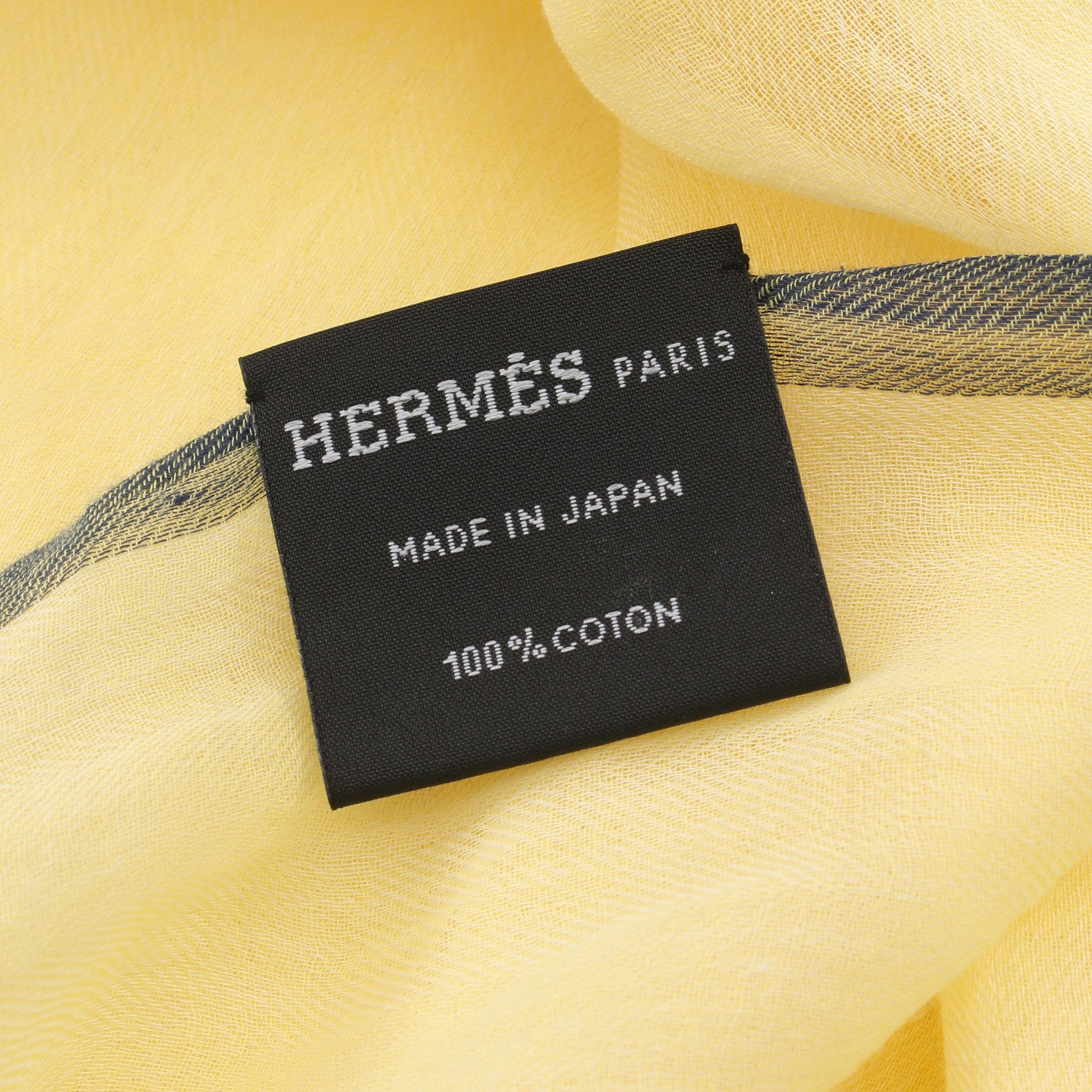 NAOSHIMA ナオシマ ストール コットン イエロー エルメス 財布・小物 HERMES