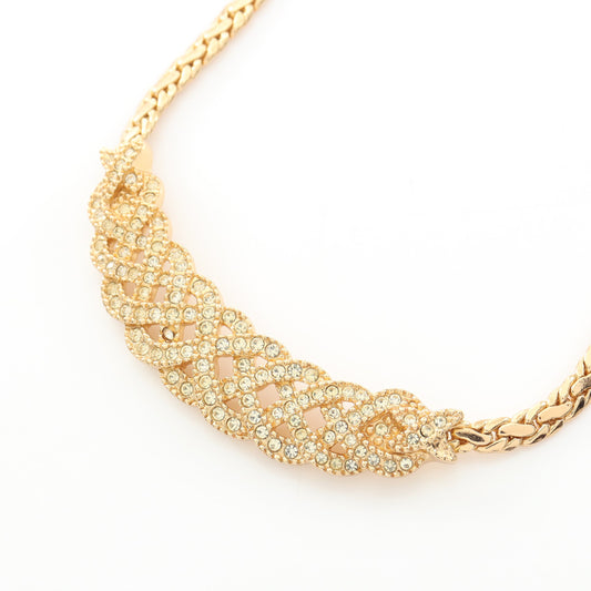 ネックレス GP ラインストーン ゴールド クリア クリスチャンディオール アクセサリー Christian Dior