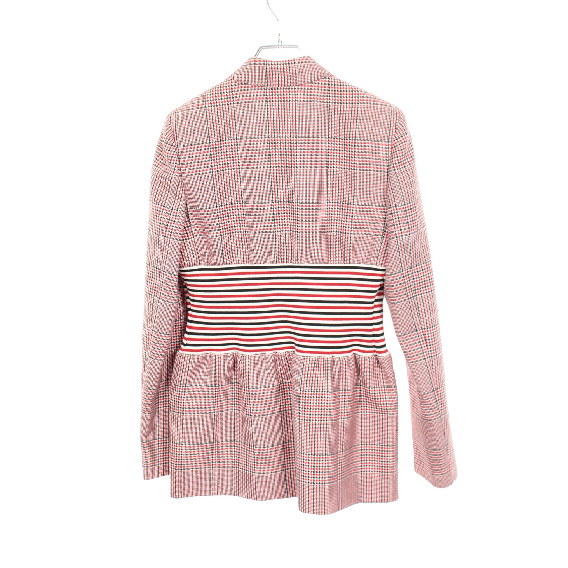 チェック柄 テーラードジャケット ウール レッド ホワイト ブラック バーバリー アウター BURBERRY