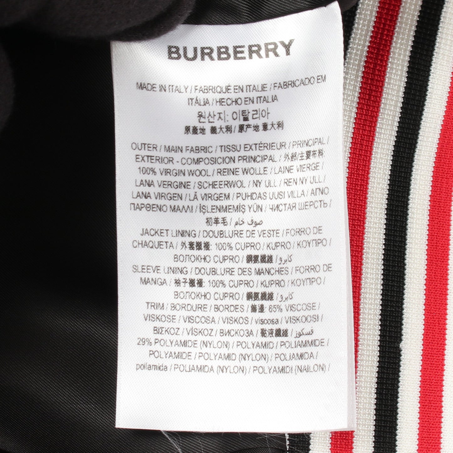 チェック柄 テーラードジャケット ウール レッド ホワイト ブラック バーバリー アウター BURBERRY