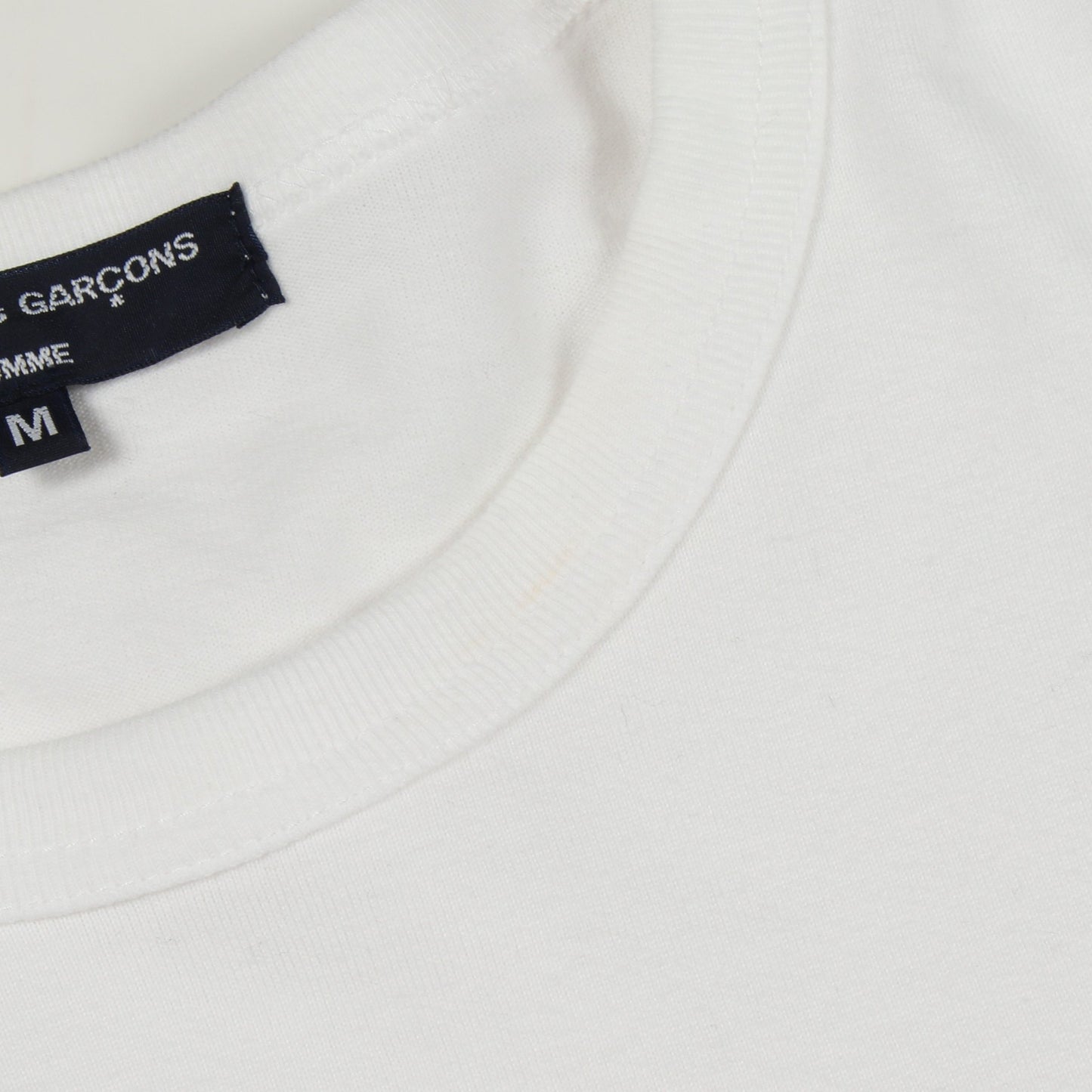 ロゴ クルーネック 半袖Tシャツ コットン ホワイト コムデギャルソンオム