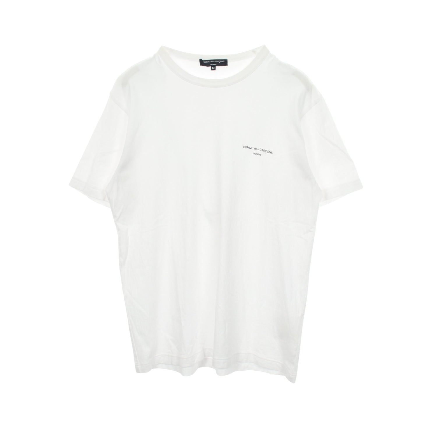 ロゴ クルーネック 半袖Tシャツ コットン ホワイト コムデギャルソンオム