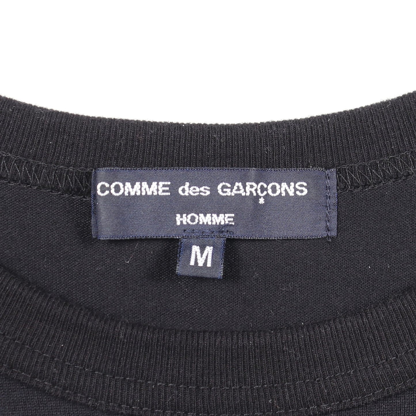 ロゴ クルーネック 半袖Tシャツ コットン ブラック コムデギャルソンオム