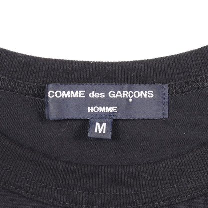 ロゴ クルーネック 半袖Tシャツ コットン ブラック コムデギャルソンオム