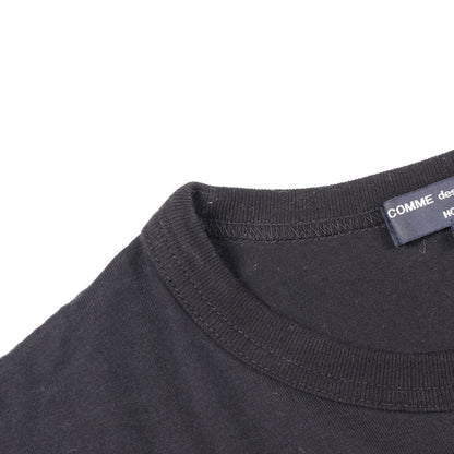 ロゴ クルーネック 半袖Tシャツ コットン ブラック コムデギャルソンオム