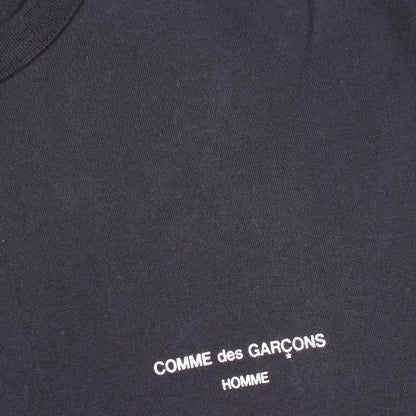 ロゴ クルーネック 半袖Tシャツ コットン ブラック コムデギャルソンオム