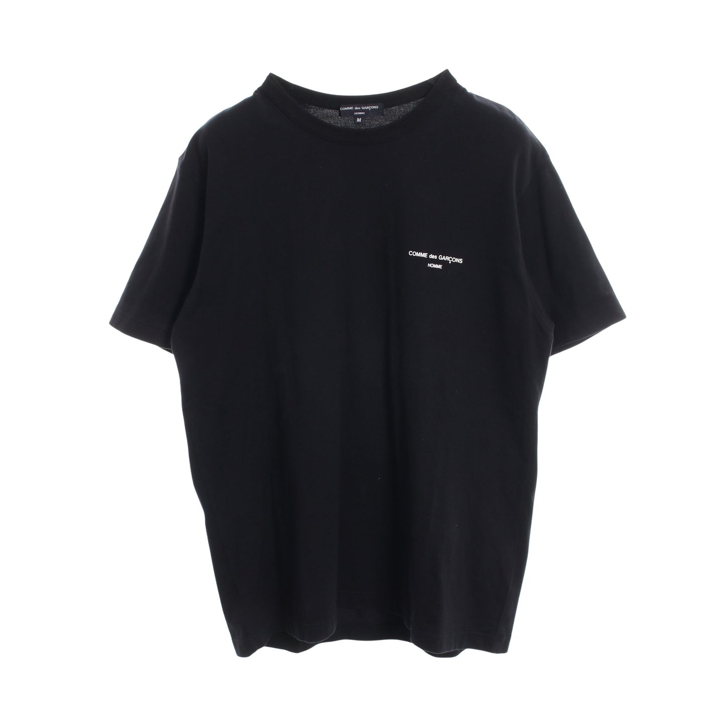 ロゴ クルーネック 半袖Tシャツ コットン ブラック コムデギャルソンオム