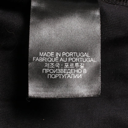 ロゴ刺繍 レイヤードデザイン カットオフ 長袖Tシャツ コットン ブラック ヴェトモン