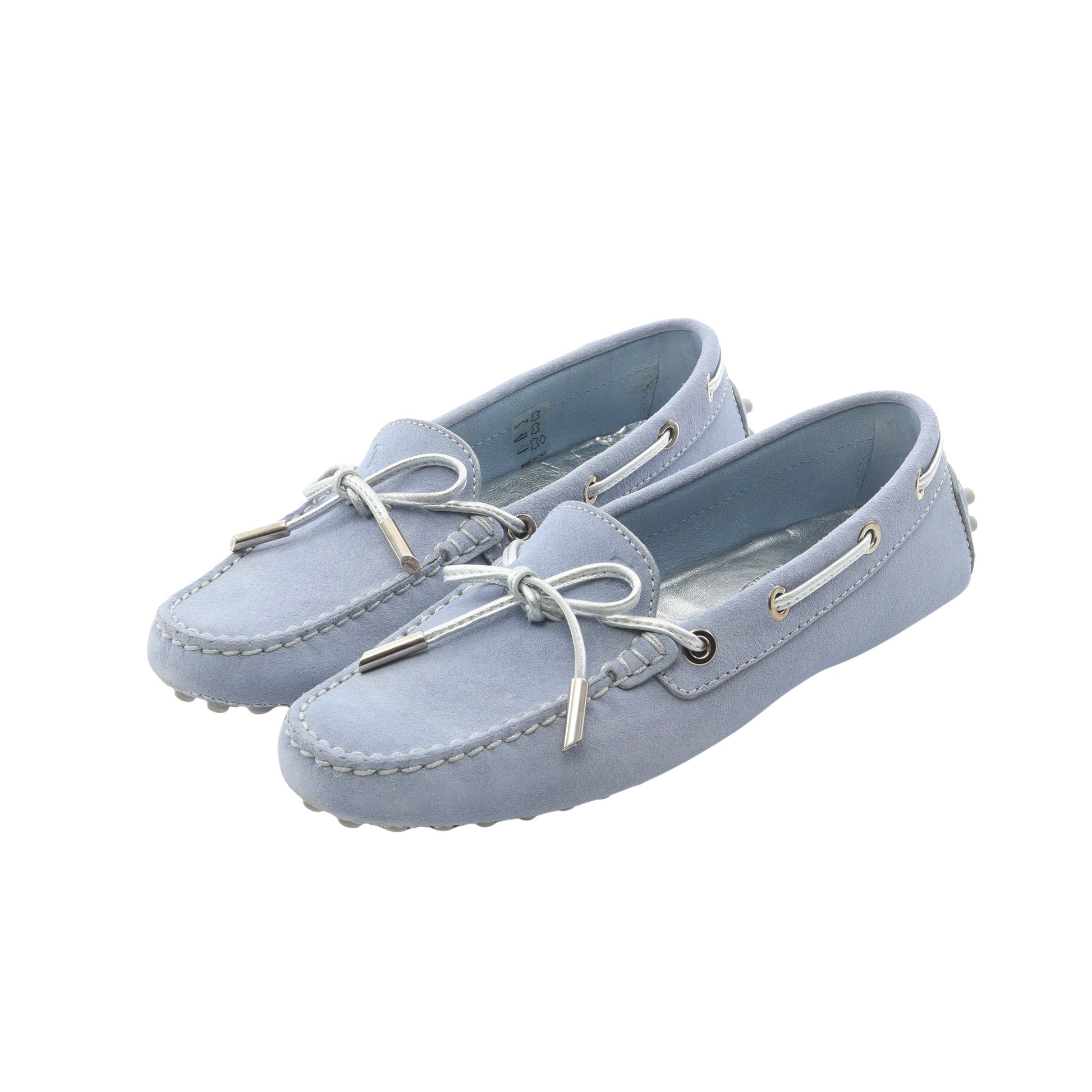 ゴンミーニ ドライビングシューズ スエード ライトブルー トッズ シューズ TOD'S