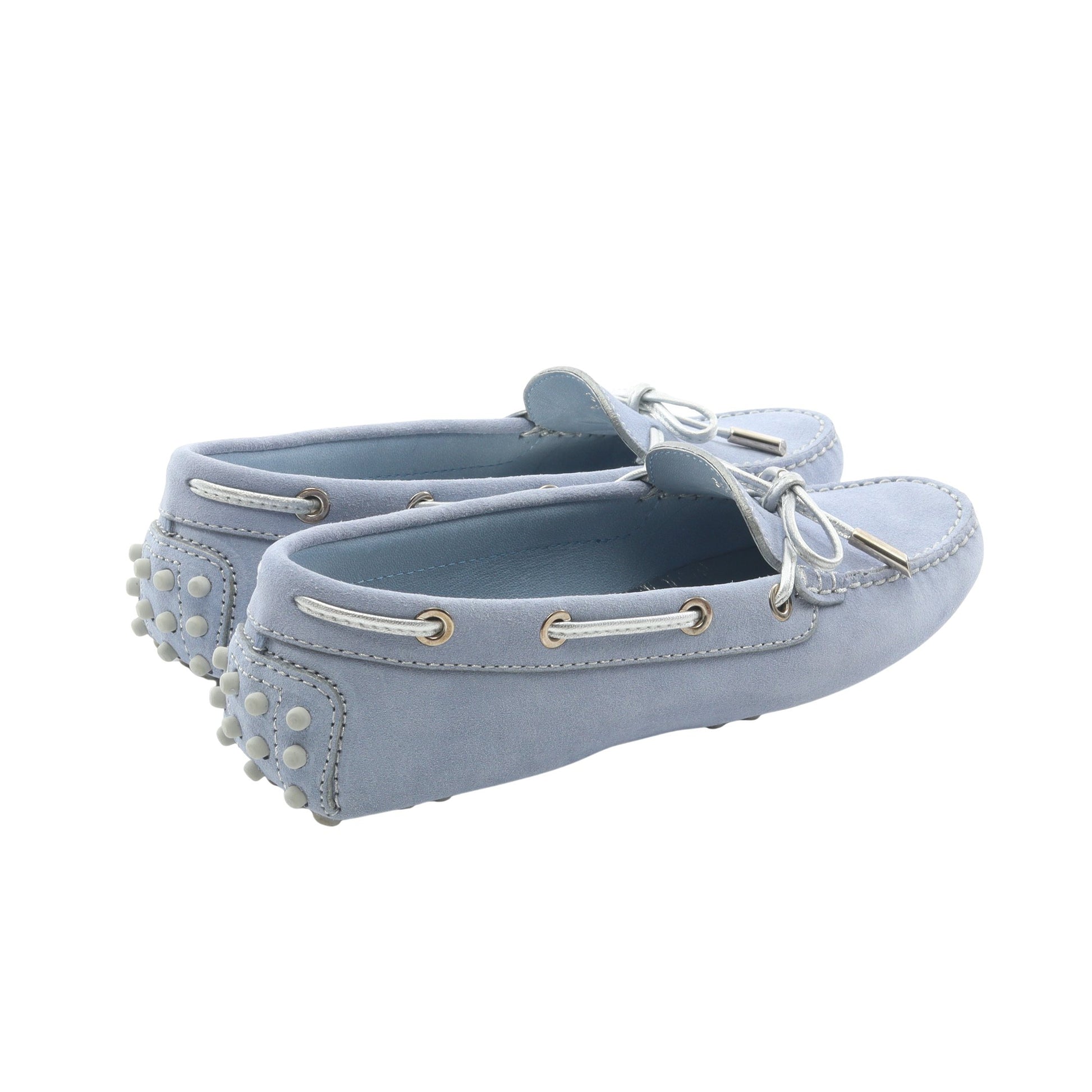 ゴンミーニ ドライビングシューズ スエード ライトブルー トッズ シューズ TOD'S