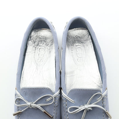 ゴンミーニ ドライビングシューズ スエード ライトブルー トッズ シューズ TOD'S