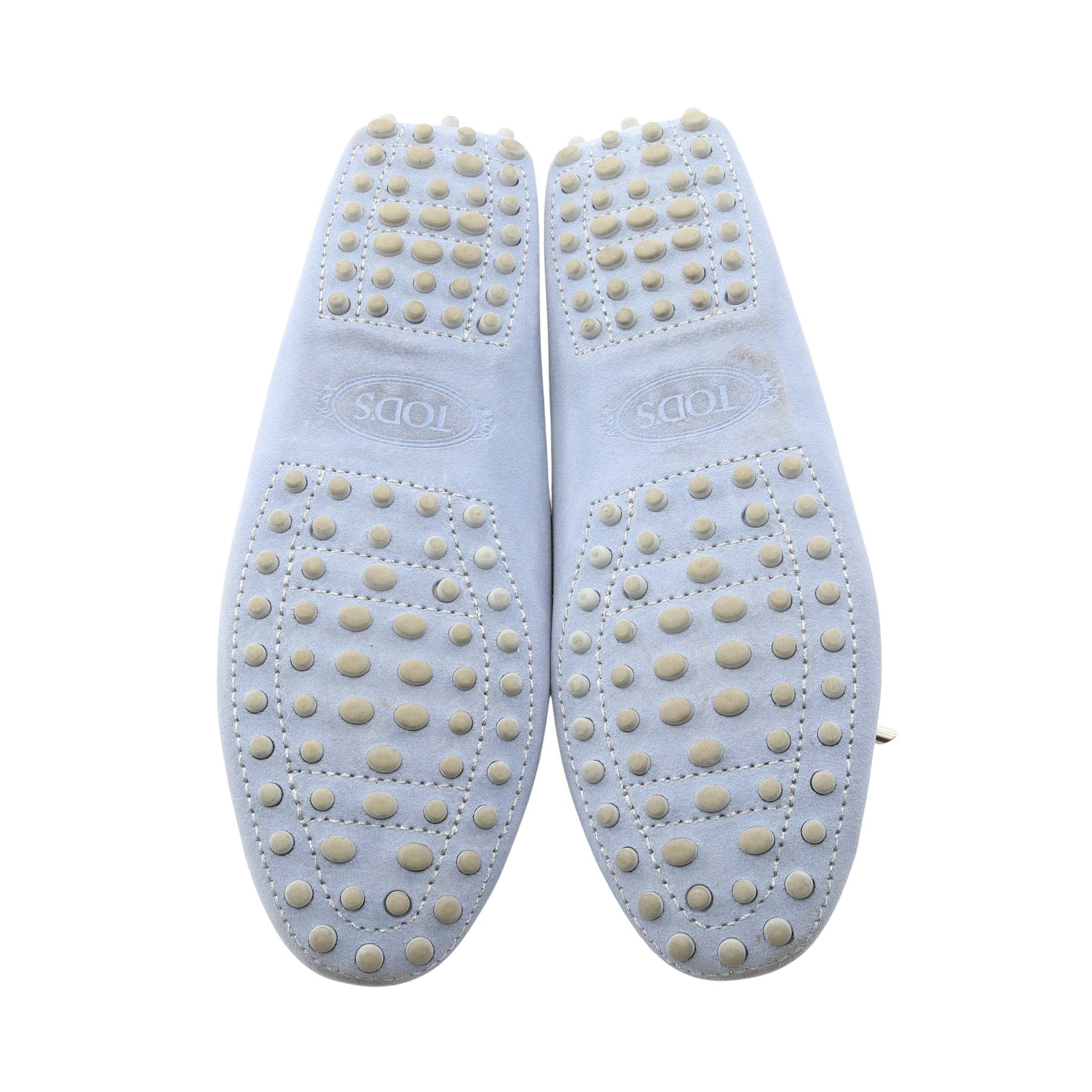 ゴンミーニ ドライビングシューズ スエード ライトブルー トッズ シューズ TOD'S