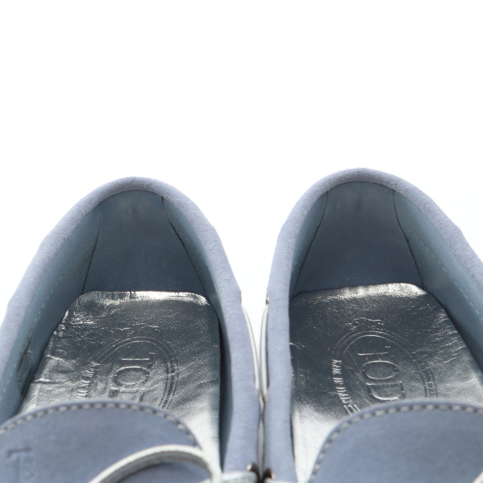 ゴンミーニ ドライビングシューズ スエード ライトブルー トッズ シューズ TOD'S