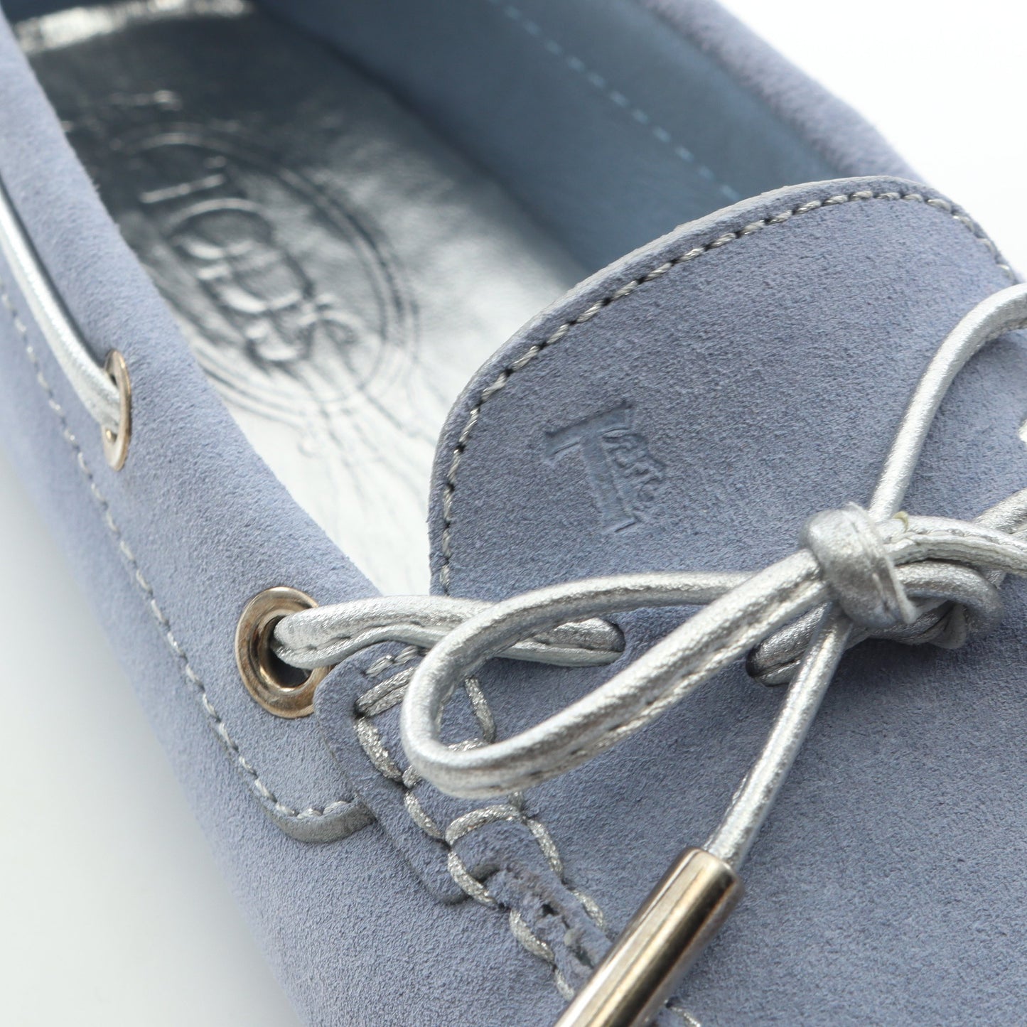 ゴンミーニ ドライビングシューズ スエード ライトブルー トッズ シューズ TOD'S