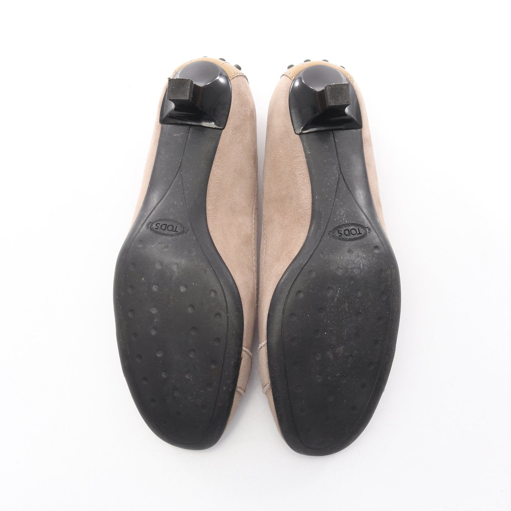 パンプス スエード エナメルレザー ベージュ トッズ シューズ TOD'S