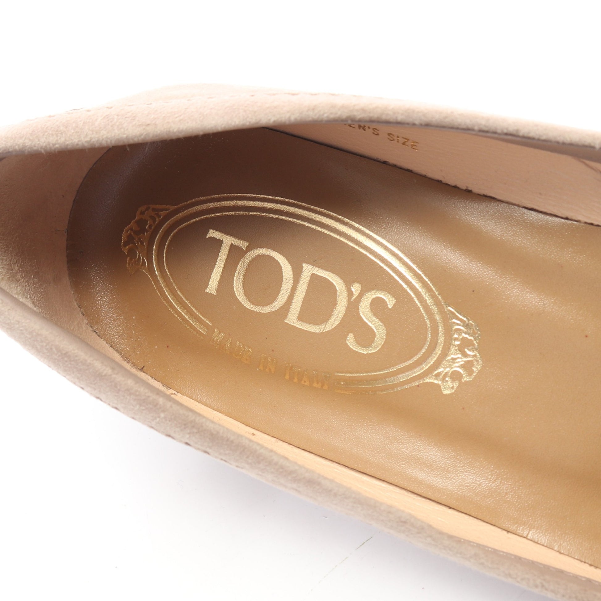 パンプス スエード エナメルレザー ベージュ トッズ シューズ TOD'S