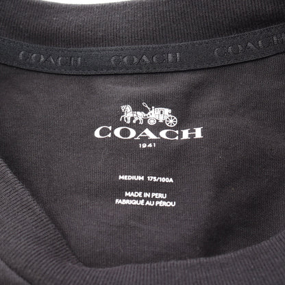 レキシー ジグネチャー柄 半袖Tシャツ コットン ブラック ブラウン コーチ