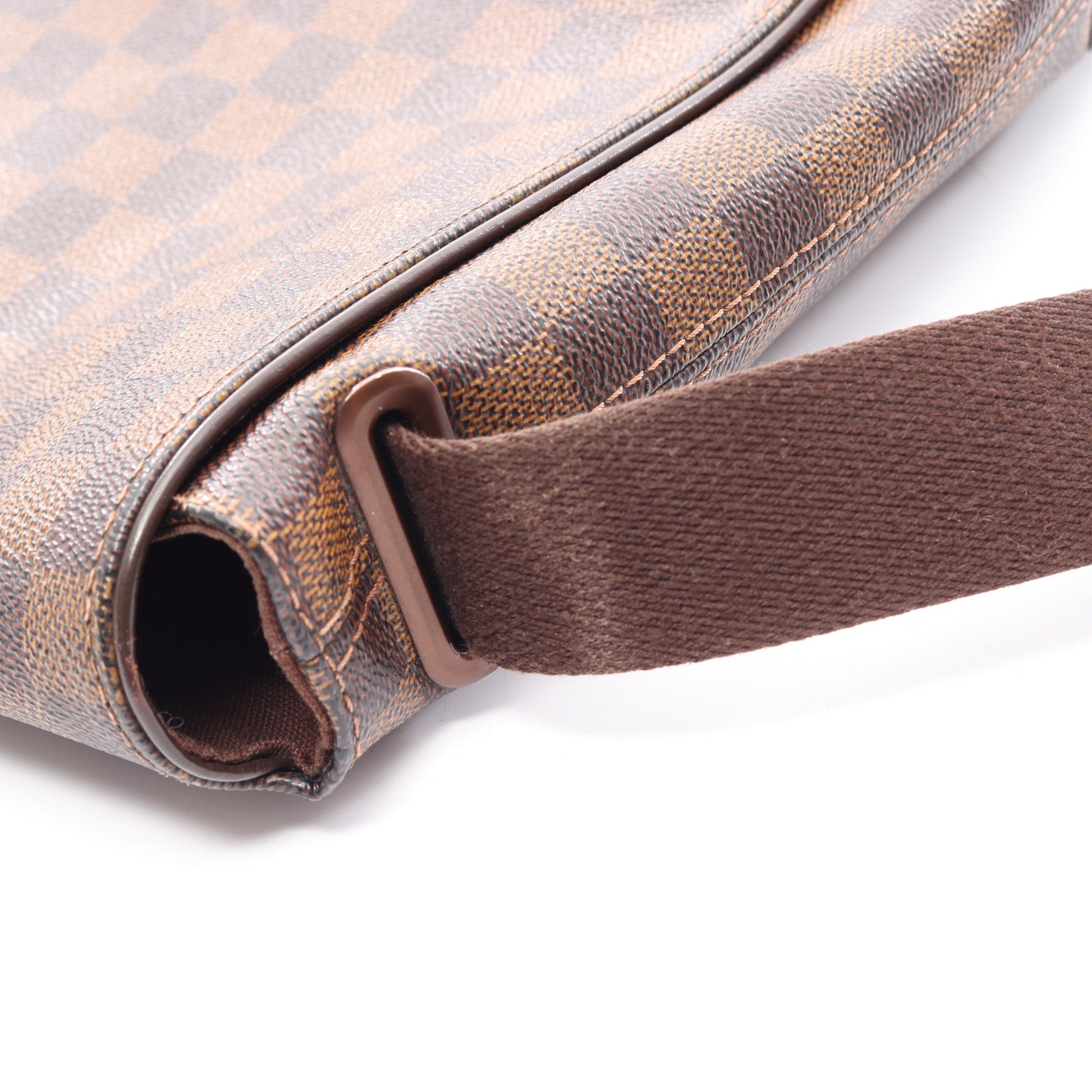 ブルックリンMM ダミエエベヌ ショルダーバッグ PVC レザー ブラウン ルイヴィトン バッグ LOUIS VUITTON